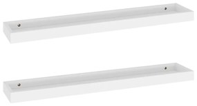 330227 vidaXL Rafturi de perete Loggia, 2 buc., alb, 80x15x4 cm, MDF