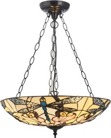 Endon 111869 - Lustra suspendată pe lanț Tiffany ASHTON 3xE27/10W/230V Ø 45 cm