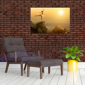 Tablou - Balerină pe stâncă (90x60 cm)