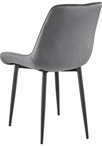 OFERTA Scaun de masă din catifea TOR, gri inchis categorie II.