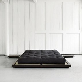 Pat din lemn de pin Karup Design Dock, 160 x 200 cm, negru