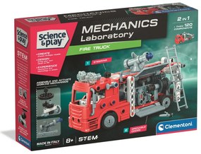 Vehicul Mechanics Camion de pompieri 2-în-1 Jucărie de construcție Clementoni
