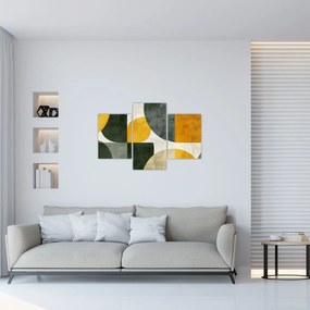 Tablou - Abstracție în culoare de măslin (90x60 cm)