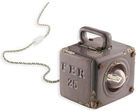 Veioza design retro realizat manual din ceramica INDUSTRIAL