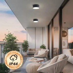 Brilagi - Plafonieră LED FORIS pentru baie, 20W, 230V, Ø 15 cm, negru, IP44