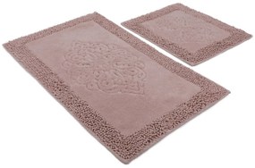 Set covorase de baie 2 piese, Chilai, Piante, Bumbac, Multicolor