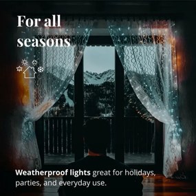 Twinkly TWW210SPP-TEU - LED RGB perdea de Crăciun exterior 210 LED, 6,1m, IP44,
