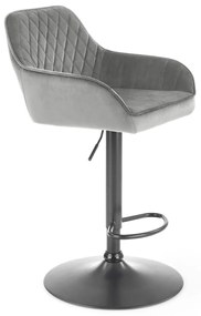 Scaun de bar H103 velvet gri