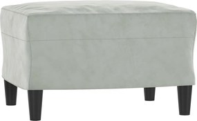 vidaXL Taburet, gri deschis, 60x50x41 cm, catifea