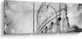 Tablou - Carte poștală de epocă a orașului N⁰1 (cu ceas) (90x30 cm)