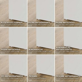 HOMCOM Masă Modernă de Dining pentru 4-6 Persoane 120x69x75 cm Gri și Alb | Aosom Romania