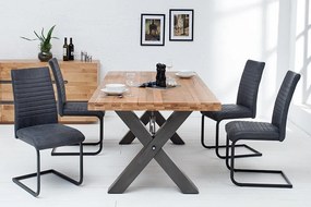 Set de 2 scaune Appartment, microfibra gri antic A-39378 VC