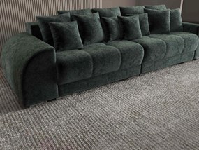 Canapea extensibilă dumonde cu 2 lăzi de depozitare si sezut confortabil din spuma high-density, Verona Euphoria Green 310x100 cm