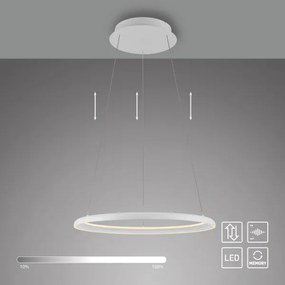 Schöner Wohnen QUILLO lustră suspendată pe cablu, LED 36 W, 230 V, Ø 60 cm, reglabilă, albă (15570-16-LED)