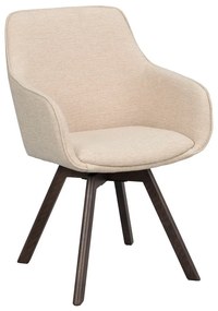 Set de scaune de sufragerie bej 2 buc. tapițat Alison – Rowico