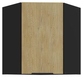 Dulap superior de bucătărie de colț Carminia 60x60 GN-72 1F (45) (stejar cremona + negru). 1127999