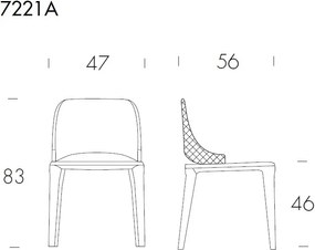 Set de 2 scaune elegante design LUX Malva elite