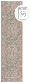 Covor tip traversă verde deschis lavabil 60x230 cm Una Floral – Flair Rugs