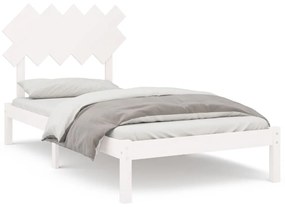 3104859 vidaXL Cadru de pat, alb, 100x200 cm, lemn masiv
