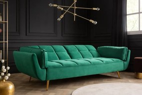 Canapea extensibila BOUTIQUE 215cm verde/ auriu A-40566 VC