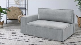 Modul pentru canapea gri deschis cu tapițerie din catifea reiată (cu colț pe partea stângă ) Nihad modular – Bobochic Paris