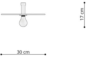 Plafonieră neagră ø 30 cm Soho – Sollux