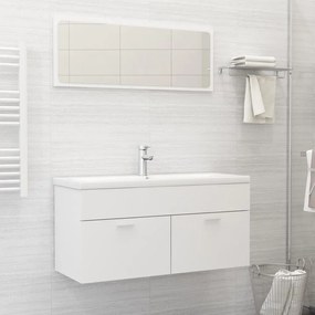Set mobilier de baie, alb, PAL Alb, 100 x 38.5 x 46 cm, 1