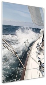 Tablou sticlă acrilică Yacht pe mare