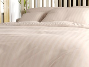 Lenjerie de pat din microfibra JASMINE sampanie - dunga 2 cm, buzunar hotel Dimensiune lenjerie de pat: 70 x 90 cm | 140 x 200 cm