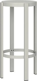 Scaun de bar gri deschis din oțel (înălțime șezut 75 cm) Doon – noo.ma