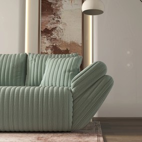 Canapea extensibilă dumonde cu ladă de depozitare si sezut confortabil din spuma high-density, Berlin Ambience Mint 300x100 cm