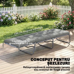 Outsunny Pernă pentru Scaune de Grădină, Leagăn, Bancă, Saltea Lungă | Aosom Romania