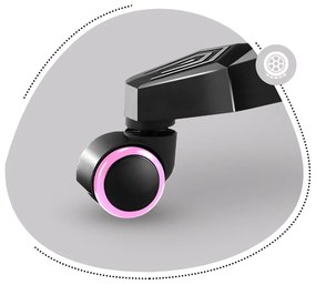 Scaun gaming pentru copii Rover 6 (alb + roz). 1087546