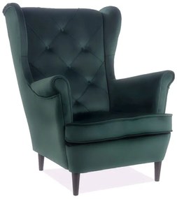 Fotoliu tapitat catifea Culoare Bej / Wenge LADY MATT VELVET