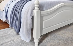 Pat lemn masiv alb Elizabeth Princess 120x200cm - Cu somiera