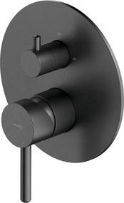 Baterie cada-dus incastrata Omnires Y monocomanda 3 cai finisaj grafit periat fara corp ingropat