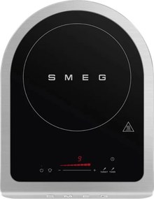 Plita cu inductie portabila Smeg PIC01WHMEU, 2100 W, Sticla ceramica, Alb mat