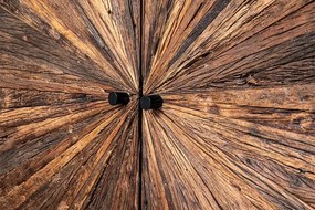 Comoda inalta design industrial vintage Barracuda 120cm, maro