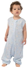 Sac dormit copii de vara din bumbac cu picioare 18-36 luni Kidizi Elefun Blue, 0.5 tog