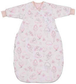 Sac de dormit copii cu maneci 3-12 luni Kidizi Fairy Clouds, 1 tog, bumbac 100%, pentru toamna/iarna