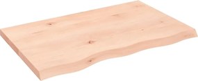 vidaXL Blat de baie, 80x50x(2-4) cm, lemn masiv netratat
