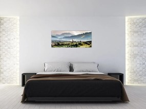 Tablou - sătuț în ceață (120x50 cm)