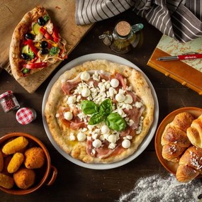 Cuptor electric pentru pizza Ariete "Pizza in 4 minute" 0909/10, 1200W, 32 cm, Pana la 400°C, 5 trepte, Placa de piatra, Acoperire antiaderenta, Rosu