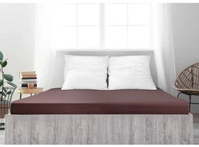 Cearșaf de pat jersey 4Home Ideal maro închis , 90 x 200 cm, 90 x 200 cm