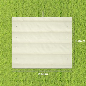 Outsunny Acoperiș Pergolă Retractabil, Copertină pentru Umbra Soarelui pentru Pergolă 3 x 2,15 m, Protecție UV30+, Gri Închis | Aosom Romania