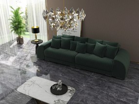 Canapea extensibilă dumonde cu 2 lăzi de depozitare si sezut confortabil din spuma high-density, Verona Ambience Green 310x100 cm