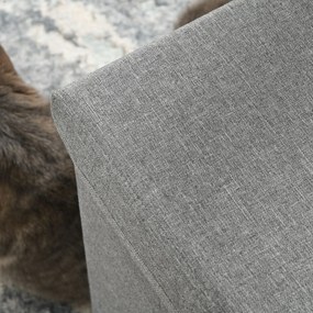 PawHut Căsuță Pliabilă pentru Pisici în Formă de Cub cu Pernă și Tăviță de Zgâriat, 36.5x36.5x36.5 cm, Gri | Aosom Romania