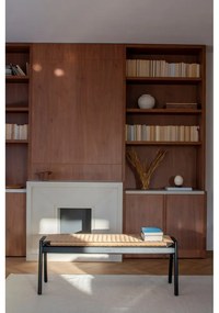 Bancă neagră/în culoare naturală Klupa – Gazzda