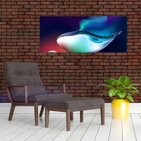 Tablou - O balenă în spațiu (120x50 cm)