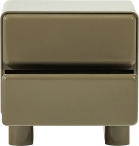 Noptieră verde cu aspect lucios Lustra – WOOOD